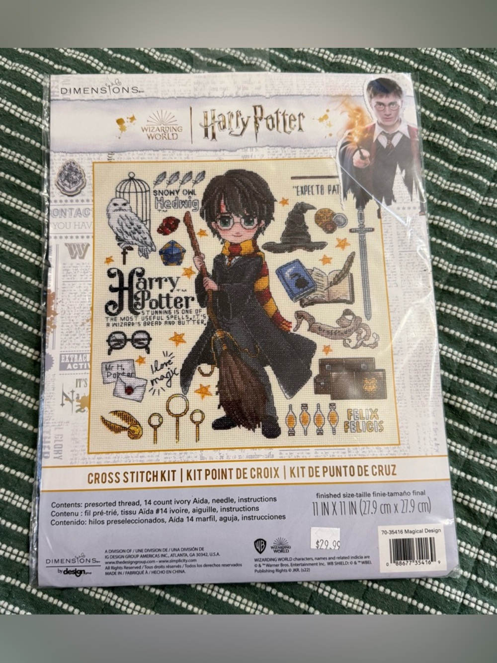 Harry Potter Cross Stitch Kit. Unopened. Mat is NOT included